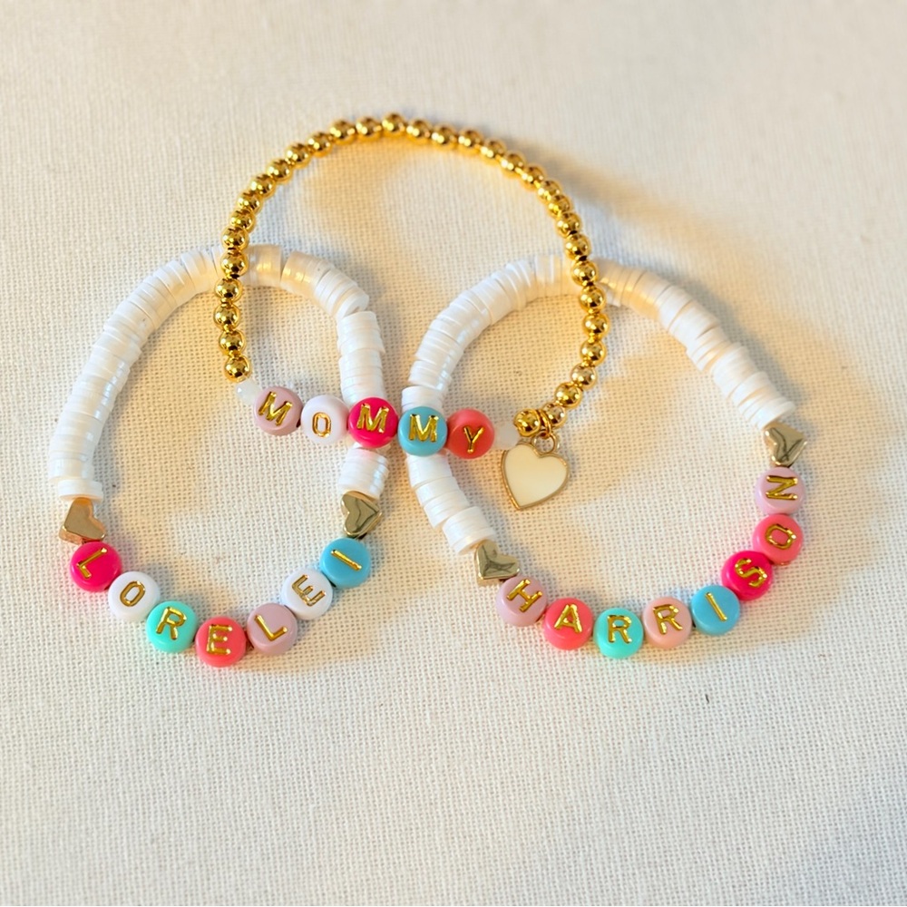 Mommy & Me Stackable Bracelets • Custom Beaded Bracelet Stacks • Perfect Gift